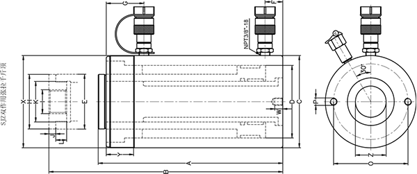 SJZ系列双作用中空液压千斤顶